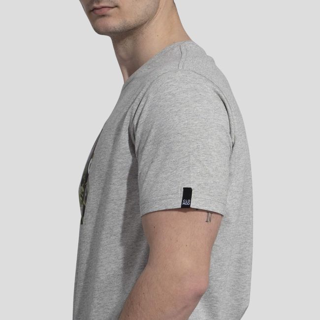 T-Shirt Leaves - Gris Chiné - CloMod