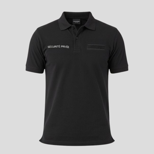 Polo de manga curta retrorrefletivo Segurança Privada - Preto - Patrol Equipement