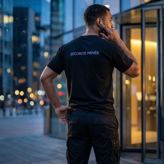 T-shirt retrorrefletiva Segurança Privada - Preto - Patrol Equipement