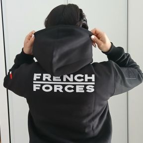 Sweat à capuche French Forces Noir - Ares