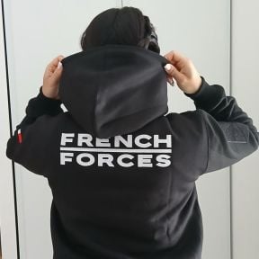 Sweat à capuche French Forces Noir - Ares