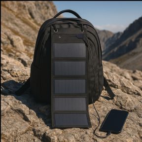 Tragbares und faltbares Solarladegerät (12,5W) - Schwarz - OPEX