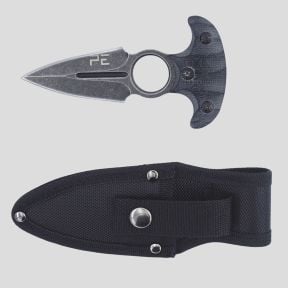 Tactisch gevechtsmes (lemmet 8cm) met etui - Zwart - OPEX