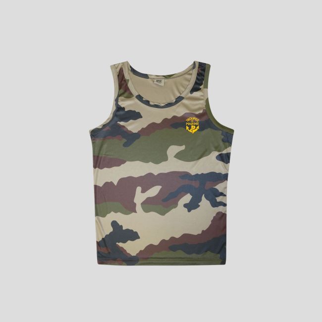 Débardeur Cooldry sérigraphié Troupes de Marine - Camo CE - OPEX