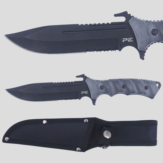 Dolch (Klinge 16cm) mit Scheide - Grau/Schwarz - OPEX
