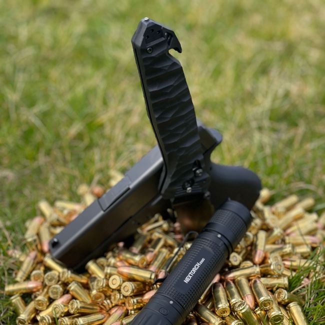 Couteau de poche C.A.C.® S200 (lame dentelée) - Noir - TB Outdoor