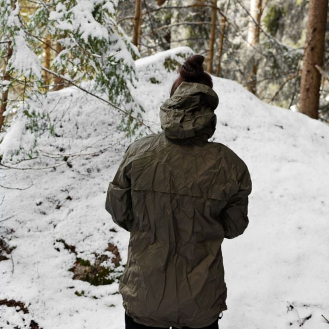 Wasserdichte Jacke Stow & Go V2 - Olivgrün - Highlander