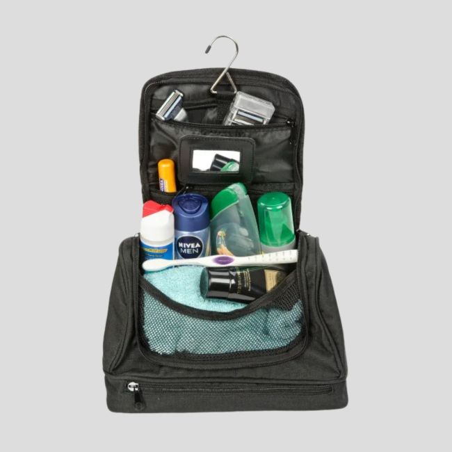 Beauty case Luxury con gancio e specchio - Nero - Snugpak