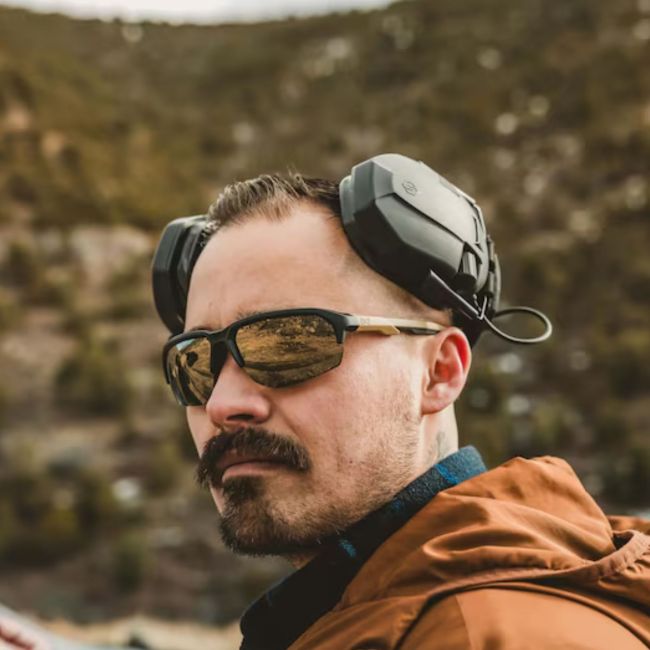 Lunettes de protection balistique Jakl (verres Captivate™ miroirs Gris Tungstène) - Noir/Tan - Wiley X