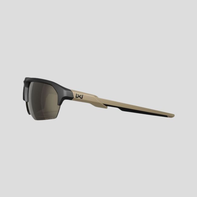 Ballistische Schutzbrille Jakl (Captivate™ Spiegelgläser Wolfram-Grau) - Schwarz/Tan - Wiley X