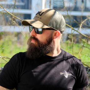 Czapka trucker z logo Czarny - Oliwkowa Zieleń - Wiley X