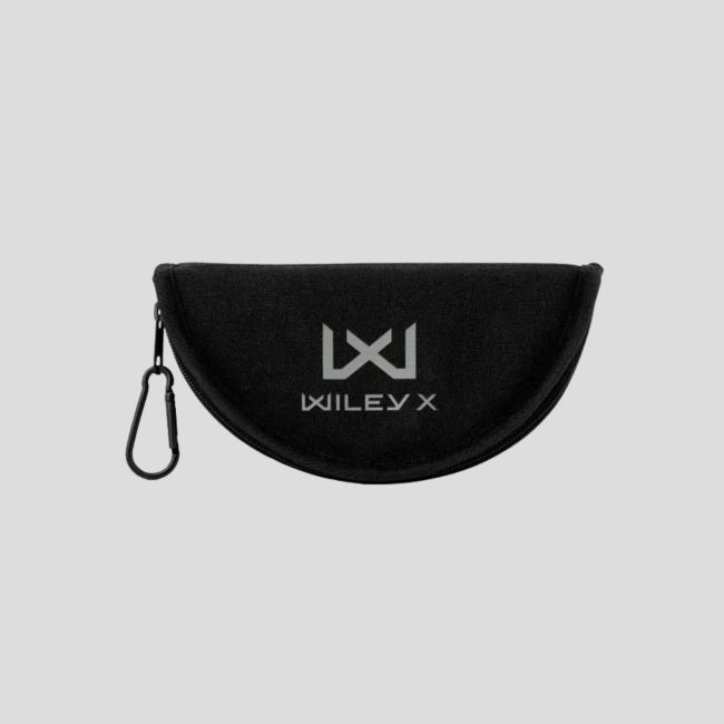 Étui zippé semi-rigide Molle avec mousqueton en métal pour lunettes - Noir - Wiley X