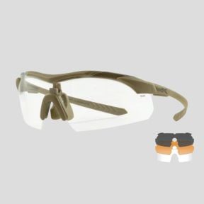 Balistisch beschermingsbril Vapor Comm (kit 3 glazen Grijs/Kleurloos/Roestig) - Tan - Wiley X