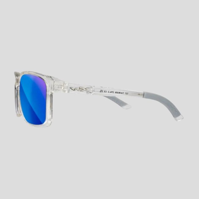 Lunettes de soleil Alfa (verres Captivate™ polarisés et miroirs Bleus) - Gris Transparent - Wiley X
