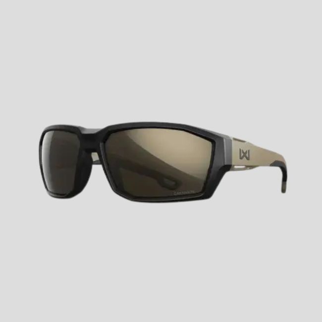 Óculos de sol Alpine (lentes Captivate™ polarizadas e espelhos Cinza Tungsténio) - Preto/Tan - Wiley X