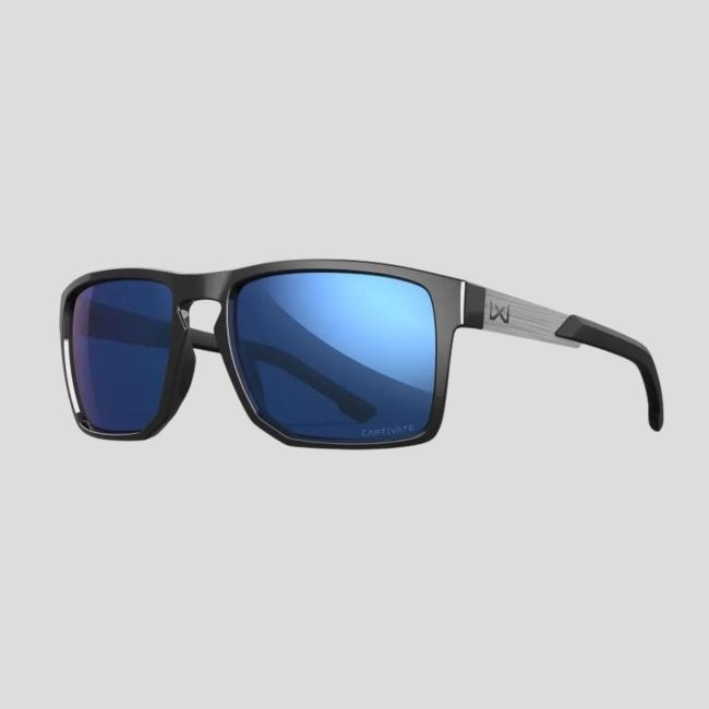 Gafas de sol Apex (lentes Captivate™ polarizados y espejos Azules) - Gris/Negro - Wiley X