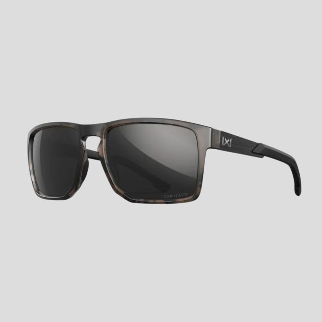 Sonnenbrille Apex (Captivate™ polarisierte Gläser und schwarze Spiegel) - Braun Gefleckt/Schwarz - Wiley X