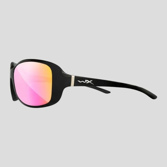 Óculos de sol femininos Affinity (lentes Captivate™ polarizadas e espelhos Rosas/Dourados) - Preto - Wiley X