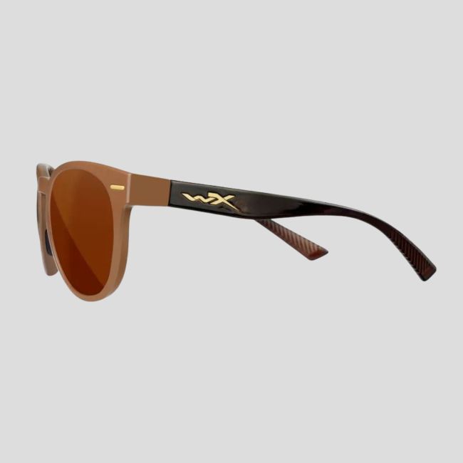 Damen-Sonnenbrille Covert (Captivate™ polarisierte kupferfarbene Gläser) - Kaffee/Transparentbraun - Wiley X