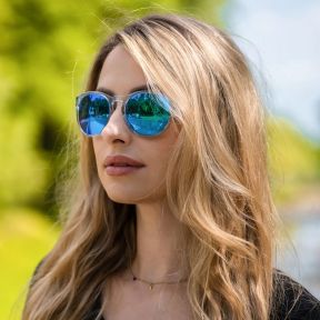 Lunettes de soleil femme Covert (verres Captivate™ polarisés et miroirs Bleus) - Bleu Clair Transparent - Wiley X