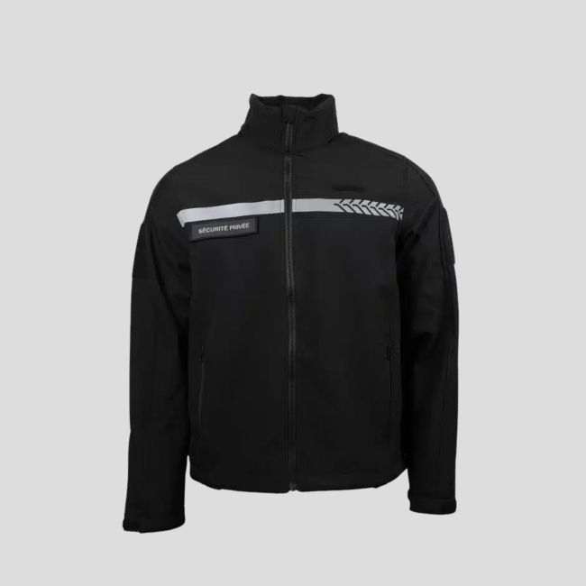 Softshell Sécurité Privée avec bande HV Safetek - Noir - GK