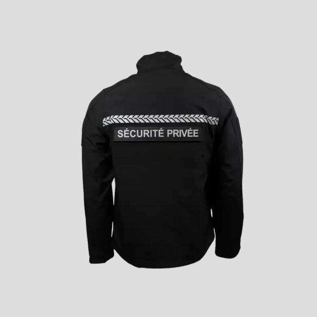 Softshell Sécurité Privée avec bande HV Safetek - Noir - GK