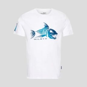 T-shirt Fish Skeleton - Bianco - Wiley X