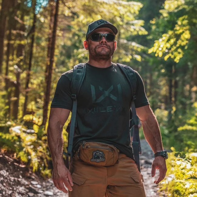 T-shirt Canyon avec logo poitrine Noir - Vert Olive - Wiley X