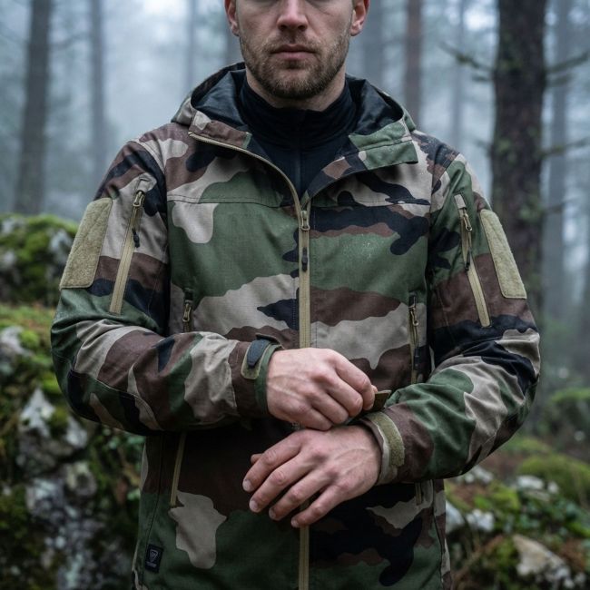Veste Hardshell à capuche T.O.R.D. LW Camo CE - Outrider