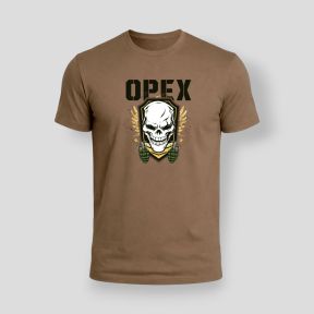 Camiseta diseño Calavera Granadas - Coyote - OPEX