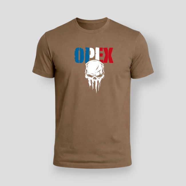Camiseta diseño Calavera Francia - Coyote - OPEX