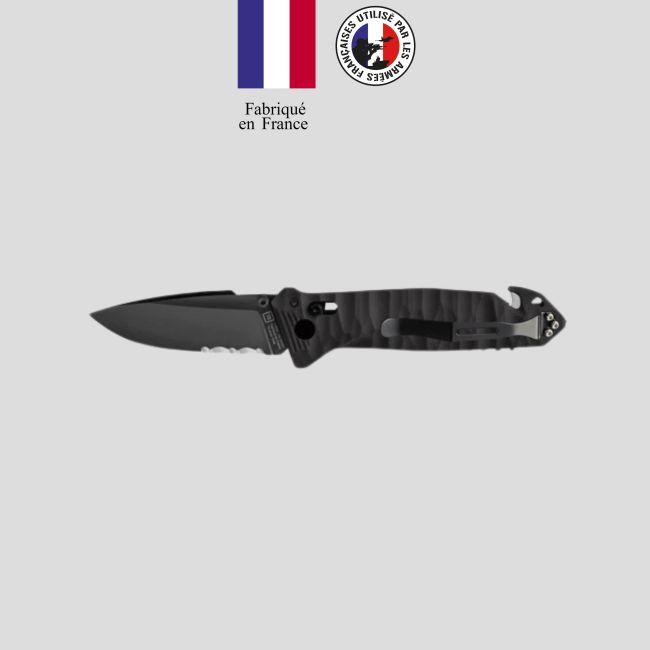 Cuchillo C.A.C.® serration mango toxificado pa6 - Negro - TB Outdoor