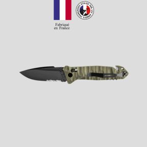 Coltello C.A.C.® serration manico tossificato pa6 - Kaki - TB Outdoor