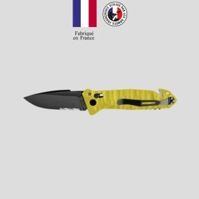 Faca C.A.C.® serration cabo toxificado pa6 - Amarelo - TB Outdoor