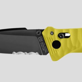 Cuchillo C.A.C.® serration mango toxificado pa6 - Amarillo - TB Outdoor