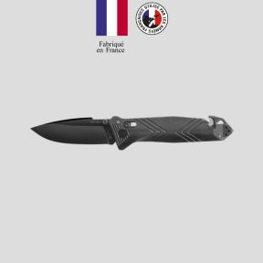 Faca C.A.C.® (lâmina lisa) cabo pa6 - Preto - TB Outdoor