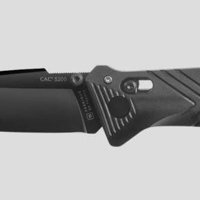 Couteau C.A.C.® (lame lisse) manche pa6 - Noir - TB Outdoor