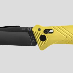 Cuchillo C.A.C.® (hoja lisa) mango pa6 - Amarillo fluorescente - TB Outdoor