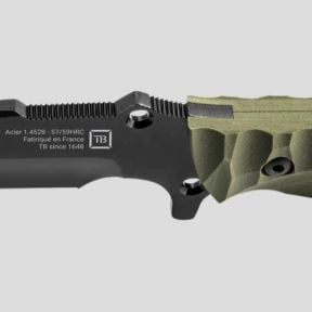 Messer Le Maraudeur G10 toxifiziert (glatte Klinge) + Kydex-Scheide ohne Molle-Befestigung - Khaki - TB Outdoor