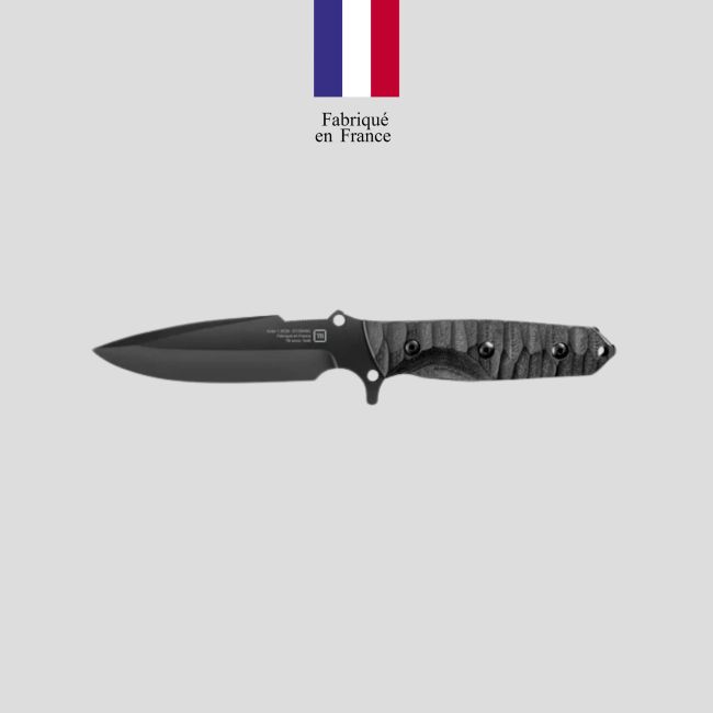 Nóż Le Maraudeur G10 toxifie (gładka krawędź) + etui kydex bez mocowania molle - Czarny - TB Outdoor