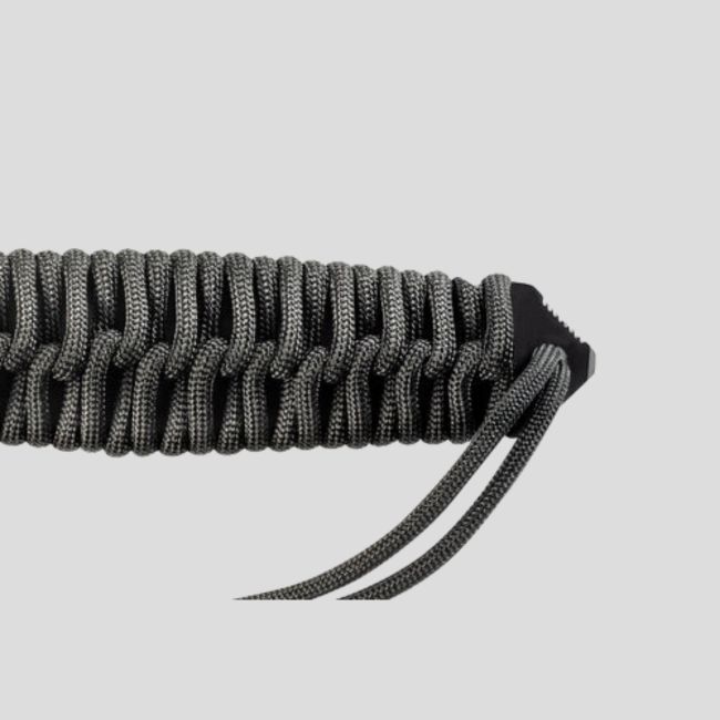 Cuchillo Le Maraudeur paracord 550 (hoja lisa) + funda kydex sin fijación molle - Negro - TB Outdoor