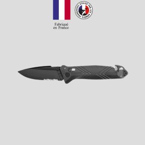 Couteau de poche C.A.C.® (lame dentelée) - Noir - TB Outdoor