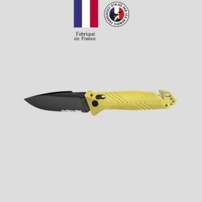 Canivete C.A.C.® (lâmina serrilhada) - Amarelo - TB Outdoor