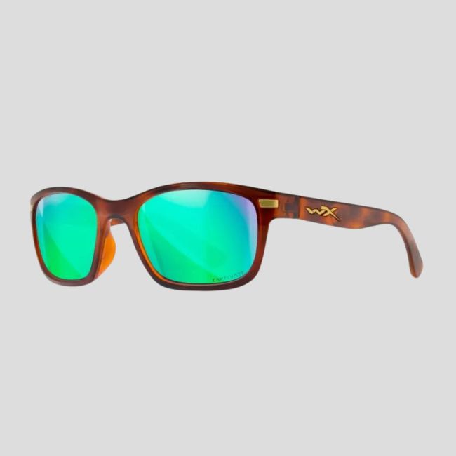 Gafas de sol Helix (cristales Captivate™ polarizados y espejos Verdes) - Marrón Jaspeado - Wiley X