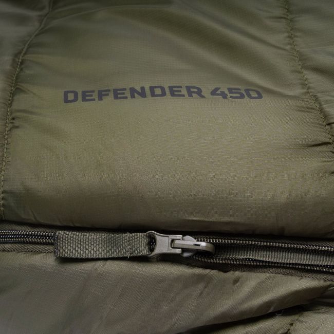 Mumien-Schlafsack Defender 450 (-7 bis -1°C und +) - Olivgrün - Highlander