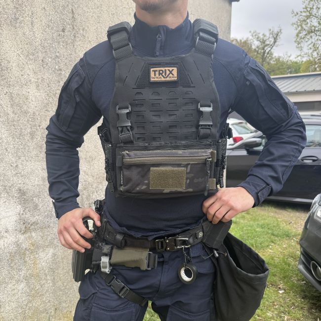 Porte-plaque balistique Fighter - Noir - Trix Tactical