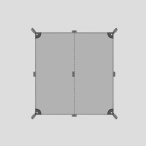 Tarp TARP 2 - POLYESTERPLANE 285 x 300 cm - SORTIERTE FARBEN - Tatonka