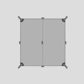 Tarp TARP 2 - POLYESTERPLANE 285 x 300 cm - SORTIERTE FARBEN - Tatonka