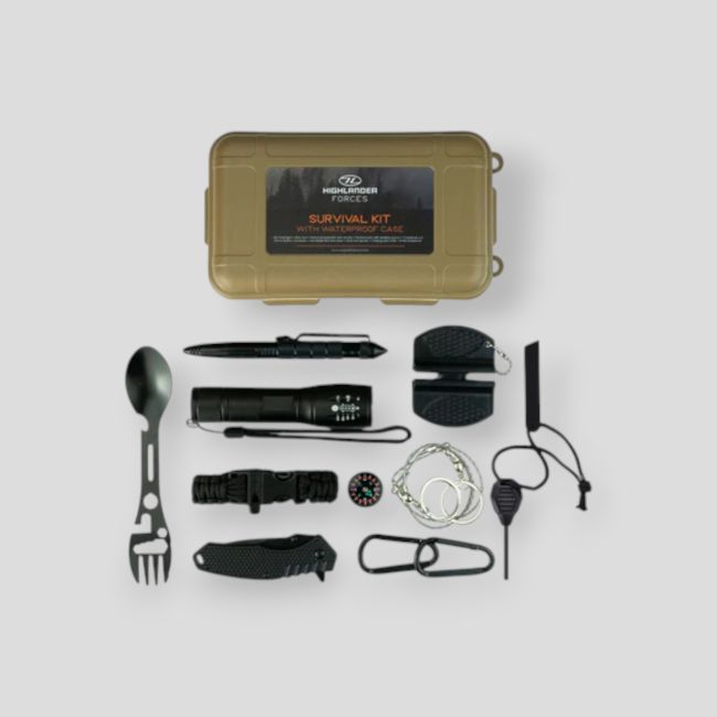 Kit de survie avec caisse étanche - Highlander Outdoor