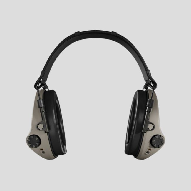 Casque anti-bruit avec serre-tête en cuir noir Suprême T2 (SNR : 29db) - Tan - MSA Sordin